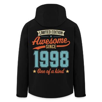 Awesome Since 1998 - Men’s Recycled Softshell Jacket by Stanley/Stella - black - Back - AI Model Male 185 light (185cm)