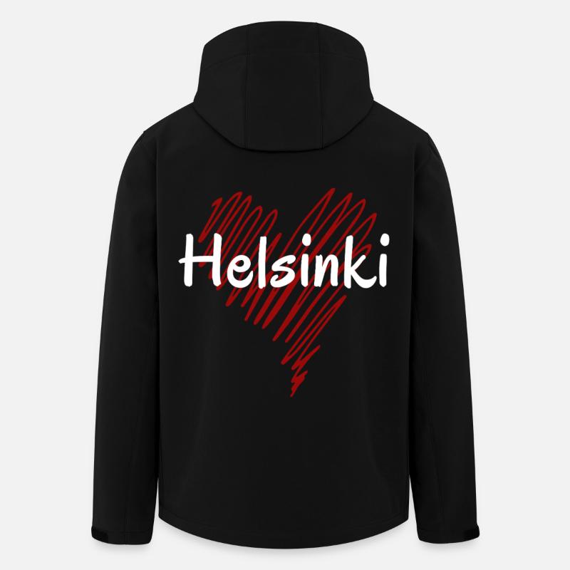 Ich liebe Helsinki, Helsinki Finnland - Recycelte Männer Softshell-Jacke von Stanley/Stella - Schwarz