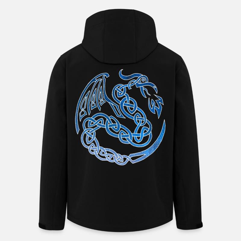Dragon celte galactique - Veste softshell homme en polyester recyclé Stanley/Stella - noir