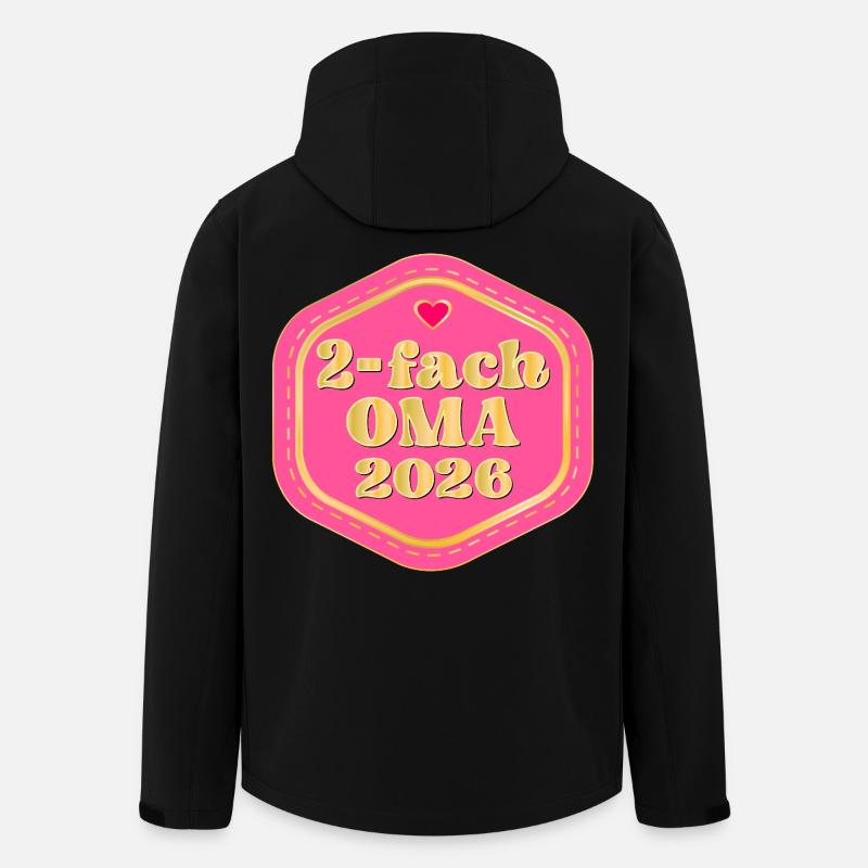ZWEIFACH OMA 2026 - Recycelte Männer Softshell-Jacke von Stanley/Stella - Schwarz