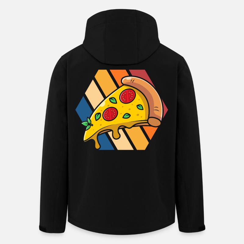 Pizza Pop Art Slice - Recycelte Männer Softshell-Jacke von Stanley/Stella - Schwarz