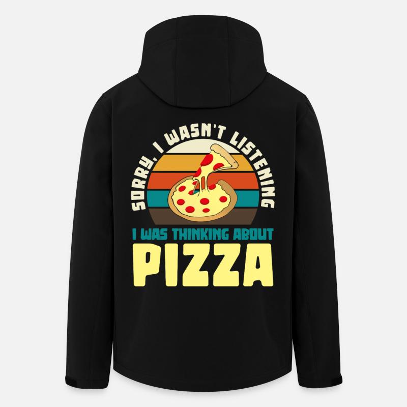 Pizza Dreamer Retro Motif - Men’s Recycled Softshell Jacket by Stanley/Stella - black