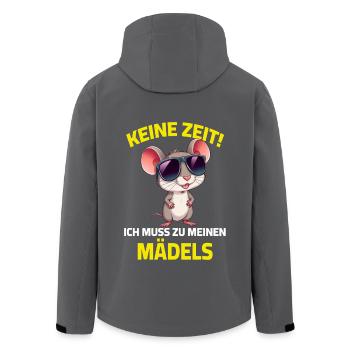 No time, I have to go to my girls' mouse sayings - Men’s Recycled Softshell Jacket by Stanley/Stella - black - Back - AI Model Male 185 light (185cm)