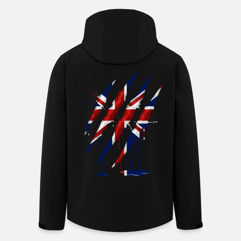 Union Jack Claw Scratch Mark - Men’s Recycled Softshell Jacket by Stanley/Stella - black