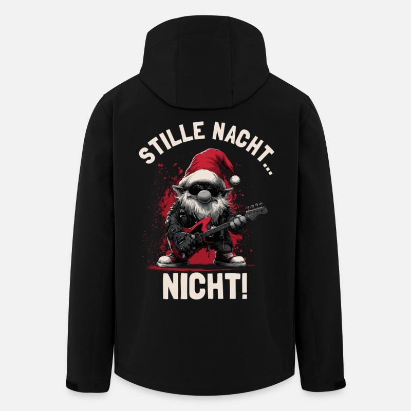 Weihnachtsmann spielt Gitarre - Recycelte Männer Softshell-Jacke von Stanley/Stella - Schwarz