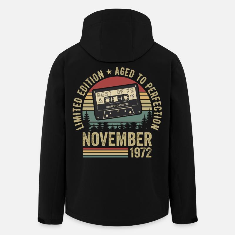 November 1972 - Recycelte Männer Softshell-Jacke Discoverer von Stanley/Stella - Schwarz