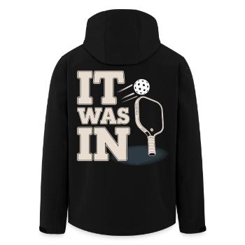 Sporty Pickleball T-Shirt for Fans - Men’s Recycled Softshell Jacket by Stanley/Stella - black - Back - AI Model Male 185 light (185cm)