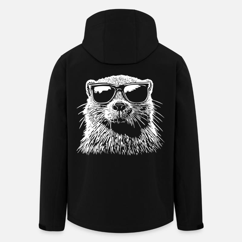 Cool Biber Sonnenbrille - Recycelte Männer Softshell-Jacke von Stanley/Stella - Schwarz