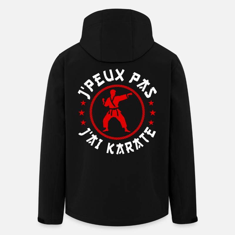 j'peux pas j'ai Karate - Veste softshell homme en polyester recyclé Stanley/Stella - noir