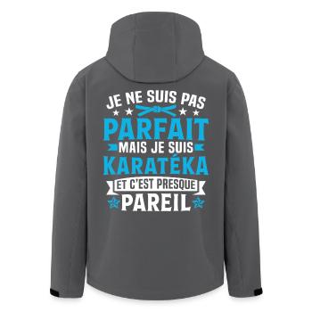 je suis karatéka cadeau karaté - Veste softshell homme en polyester recyclé Stanley/Stella - noir - Dos - AI Model Male 185 light (185cm)