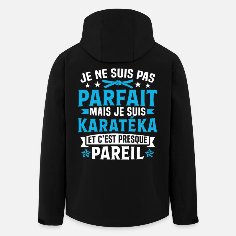 je suis karatéka cadeau karaté - Veste softshell homme en polyester recyclé Stanley/Stella - noir