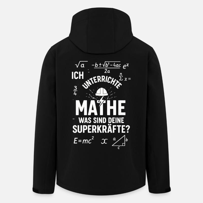 Math Superpowers – I Teach Teachers - Men’s Recycled Softshell Jacket by Stanley/Stella - black