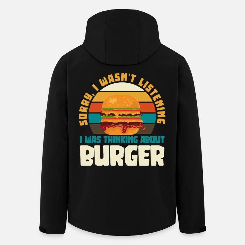 Burger Gedanken Retro Humor - Recycelte Männer Softshell-Jacke von Stanley/Stella - Schwarz