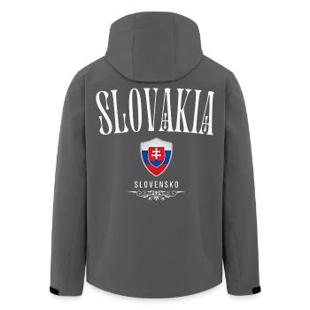 Flagge der Slowakei, slowakischer Patriot - Recycelte Männer Softshell-Jacke von Stanley/Stella - Anthrazit - Hinten - AI Model Male 185 light (185cm)