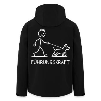Chien de Leadership - Veste softshell homme en polyester recyclé Stanley/Stella - noir - Dos - AI Model Male 185 light (185cm)