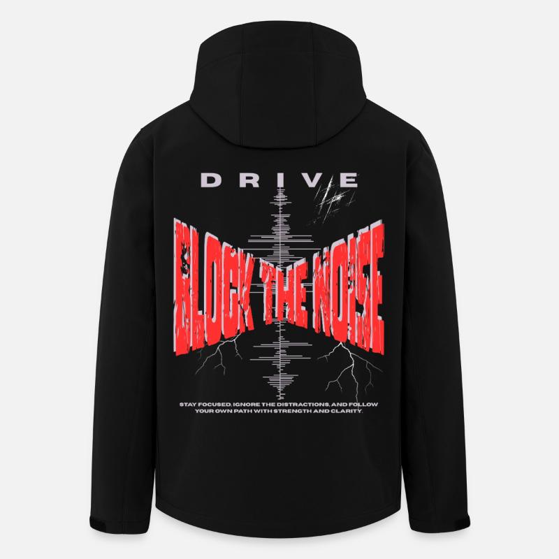 Bloquez le bruit - Focus & Drive - Veste softshell homme en polyester recyclé Stanley/Stella - noir