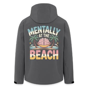 Hamac fantôme sur la plage - Veste softshell homme en polyester recyclé Stanley/Stella - noir - Dos - AI Model Male 185 light (185cm)