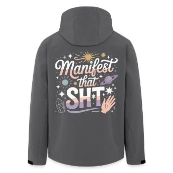 Manifeste Cosmique Pastel - Veste softshell homme en polyester recyclé Stanley/Stella - noir - Dos - AI Model Male 185 light (185cm)