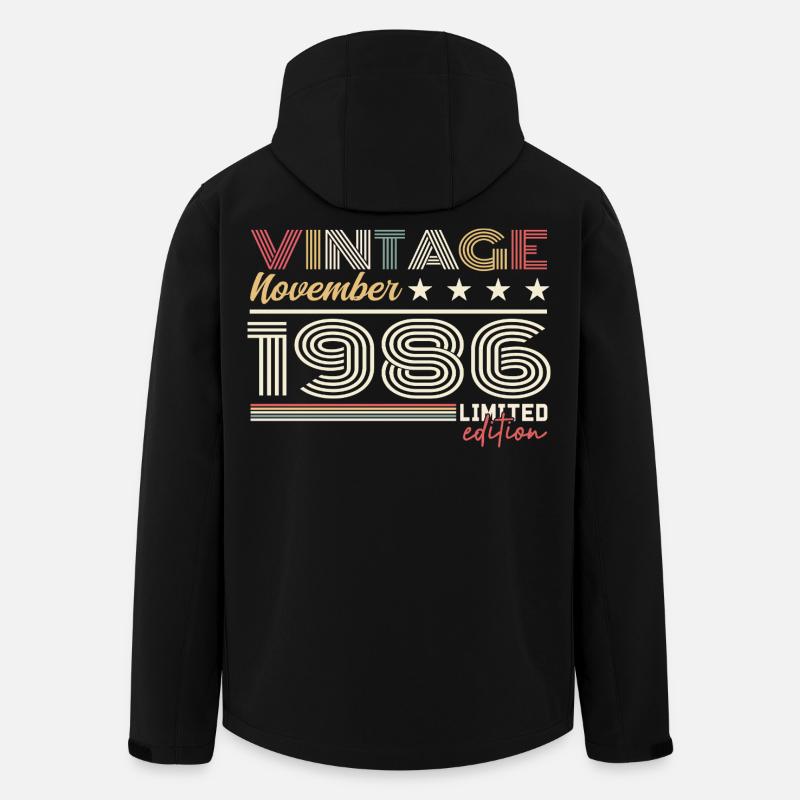 November 1986 - Recycelte Männer Softshell-Jacke von Stanley/Stella - Schwarz