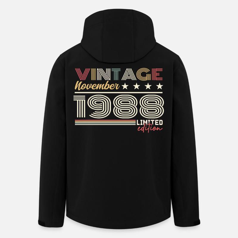 November 1988 - Recycelte Männer Softshell-Jacke Discoverer von Stanley/Stella - Schwarz