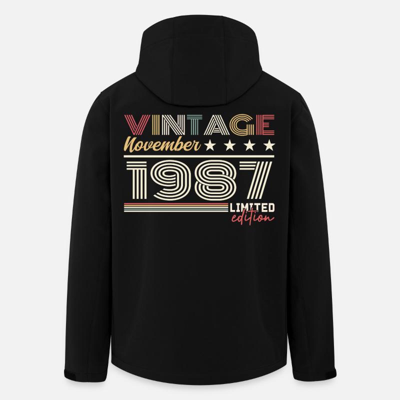 November 1987 - Recycelte Männer Softshell-Jacke von Stanley/Stella - Schwarz