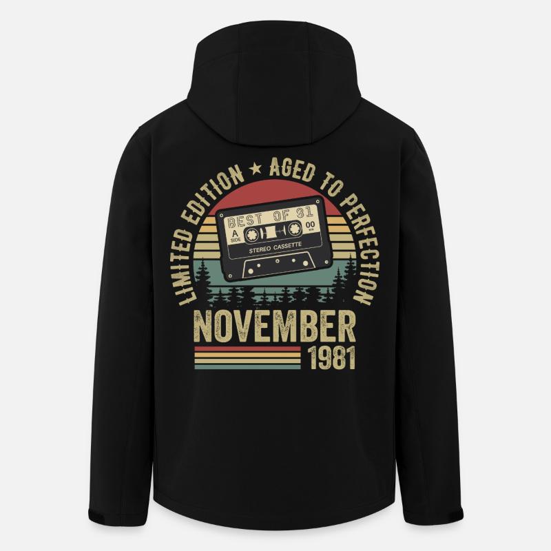 November 1981 - Recycelte Männer Softshell-Jacke von Stanley/Stella - Schwarz