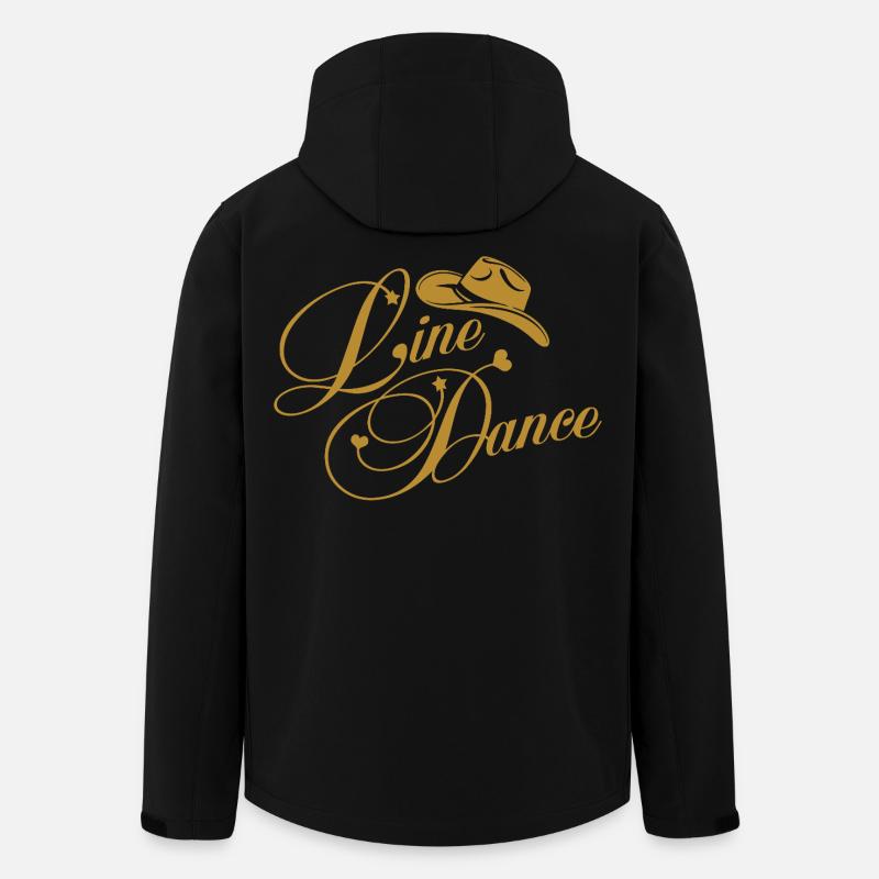 Line Dance Gold Western Logo - Recycelte Männer Softshell-Jacke von Stanley/Stella - Schwarz
