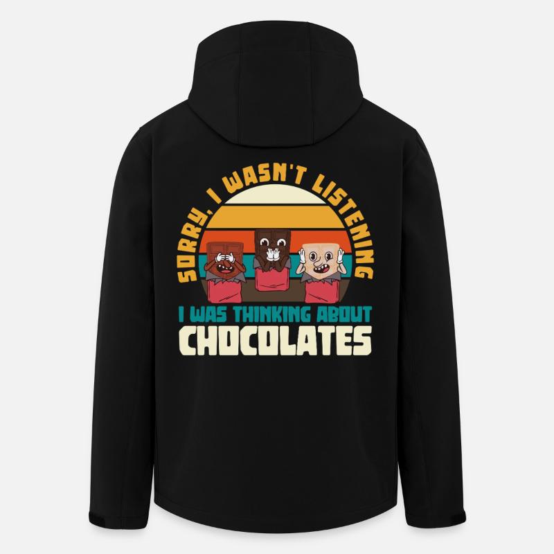 Humour rétro : trio de barres chocolatées - Veste softshell homme en polyester recyclé Stanley/Stella - noir