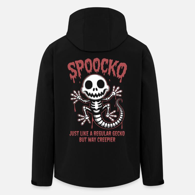 Spukgecko Skelett Halloween - Recycelte Männer Softshell-Jacke von Stanley/Stella - Schwarz