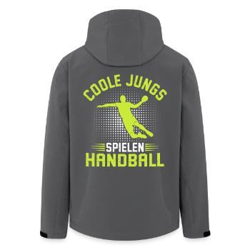 Garçons cool jouant au handball joueurs de handball - Veste softshell homme en polyester recyclé Stanley/Stella - noir - Dos - AI Model Male 185 light (185cm)