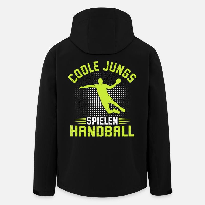 Cool boys playing handball handball players - Men’s Recycled Softshell Jacket by Stanley/Stella - black