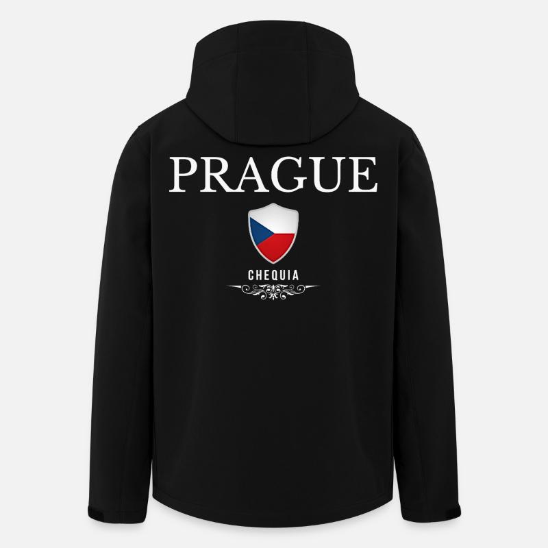 Prague Czech Republic, souvenir Prague - Men’s Recycled Softshell Jacket by Stanley/Stella - black