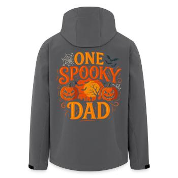 One Spooky Dad Halloween Party Fun - Men’s Recycled Softshell Jacket by Stanley/Stella - black - Back - AI Model Male 185 light (185cm)