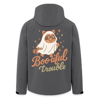 Boo-tiful Trouble Halloween Party Fun raton laveur - Veste softshell homme en polyester recyclé Stanley/Stella - noir - Dos - AI Model Male 185 light (185cm)