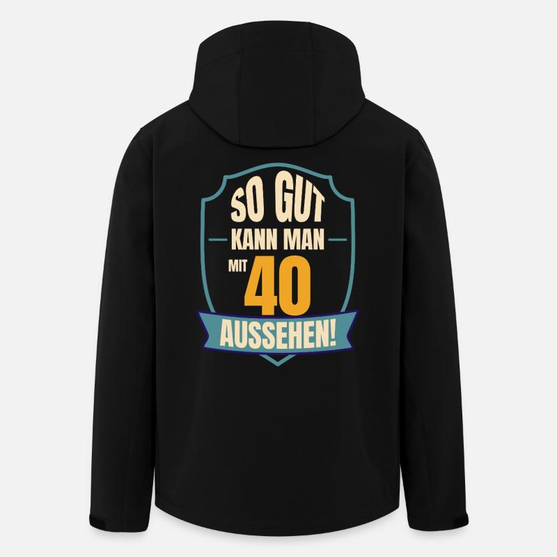 So gut kann man mit 40 aussehen - Recycelte Männer Softshell-Jacke von Stanley/Stella - Schwarz