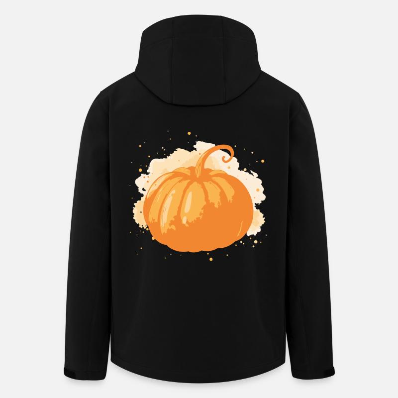 Bright stylized orange pumpkin - Men’s Recycled Softshell Jacket by Stanley/Stella - black