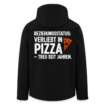 Statut relationnel Amoureux de la pizza - Veste softshell homme en polyester recyclé Stanley/Stella - noir - Dos - AI Model Male 185 light (185cm)
