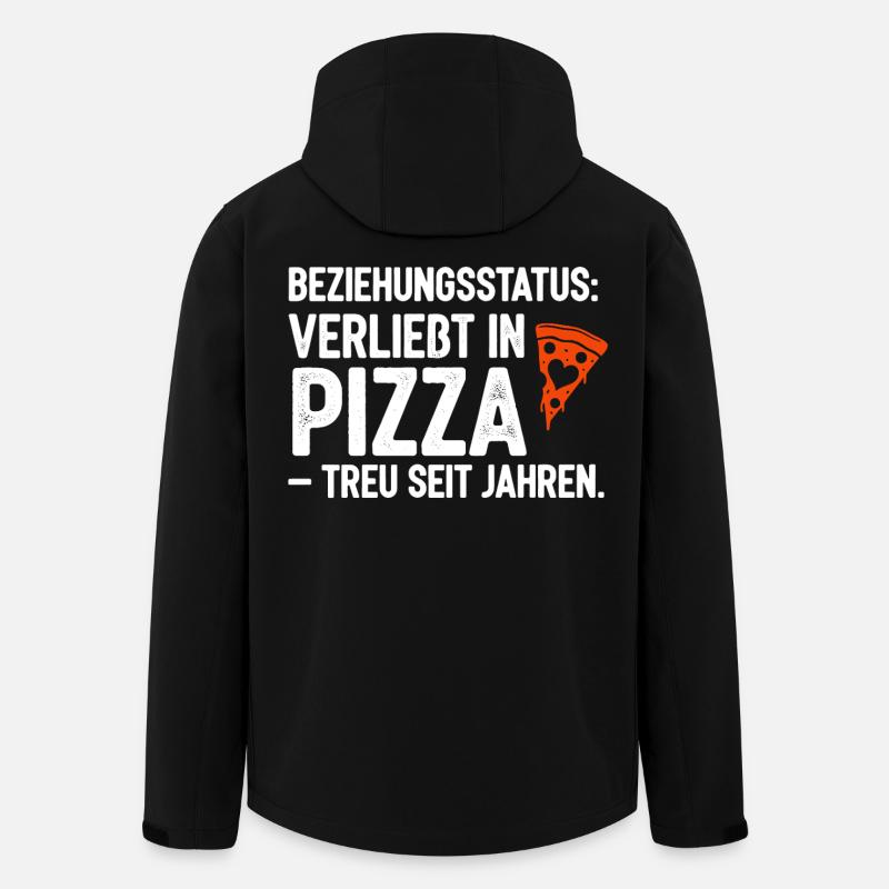 Beziehungsstatus Verliebt in Pizza - Recycelte Männer Softshell-Jacke von Stanley/Stella - Schwarz