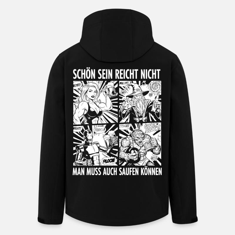 Schön sein reicht nicht Fantasy - Recycelte Männer Softshell-Jacke von Stanley/Stella - Schwarz
