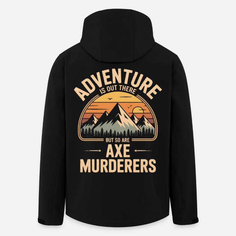 Adventure Calls: Axe Killers Lurk - Men’s Recycled Softshell Jacket by Stanley/Stella - black
