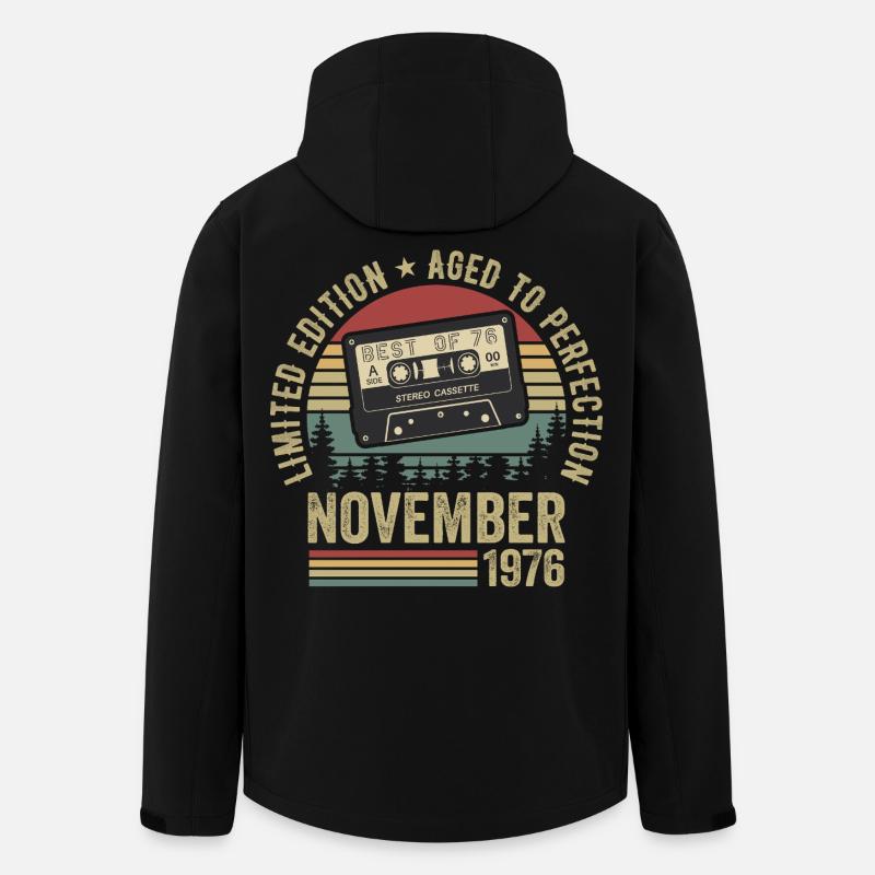 November 1976 - Recycelte Männer Softshell-Jacke von Stanley/Stella - Schwarz