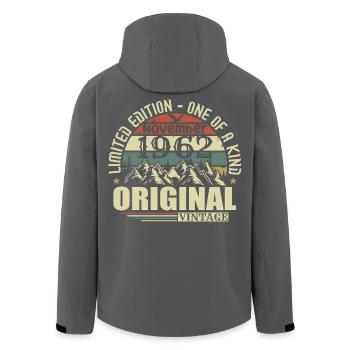 Birthday november 1962 - Men’s Recycled Softshell Jacket by Stanley/Stella - black - Back - AI Model Male 185 light (185cm)