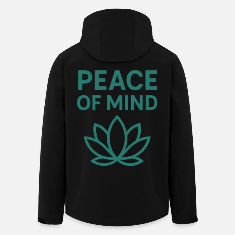 Frieden des Geistes Blatt-Design - Recycelte Männer Softshell-Jacke von Stanley/Stella - Schwarz