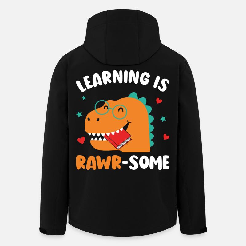 Dinosaur Kindergarten Elementary Kids - Men’s Recycled Softshell Jacket by Stanley/Stella - black