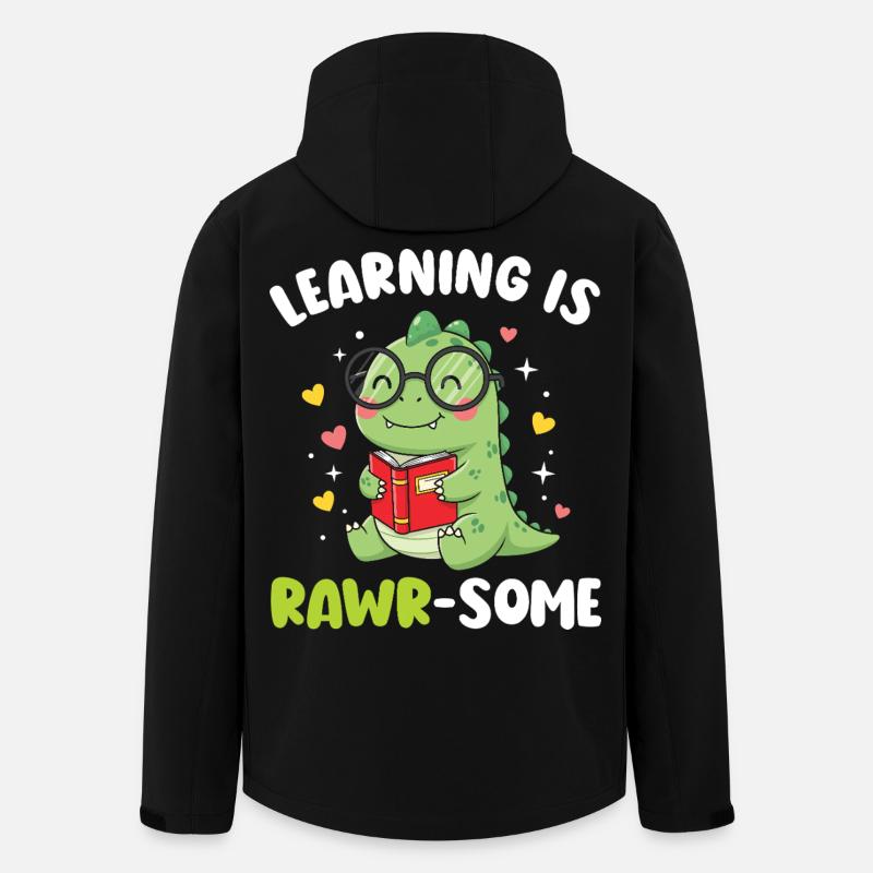 Dinosaur Kindergarten Elementary Kids - Men’s Recycled Softshell Jacket by Stanley/Stella - black