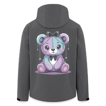 Kawaii Pastel Goth Patched Bear - Veste softshell homme en polyester recyclé Stanley/Stella - noir - Dos - AI Model Male 185 light (185cm)