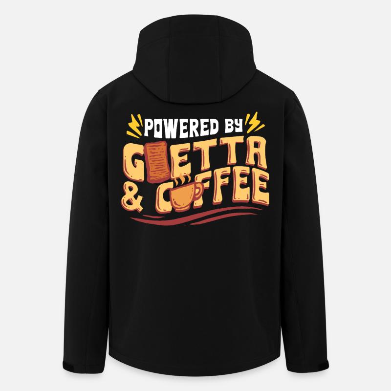 Saucisse Goetta Powered By Goetta & Coffee - Veste softshell homme en polyester recyclé Stanley/Stella - noir