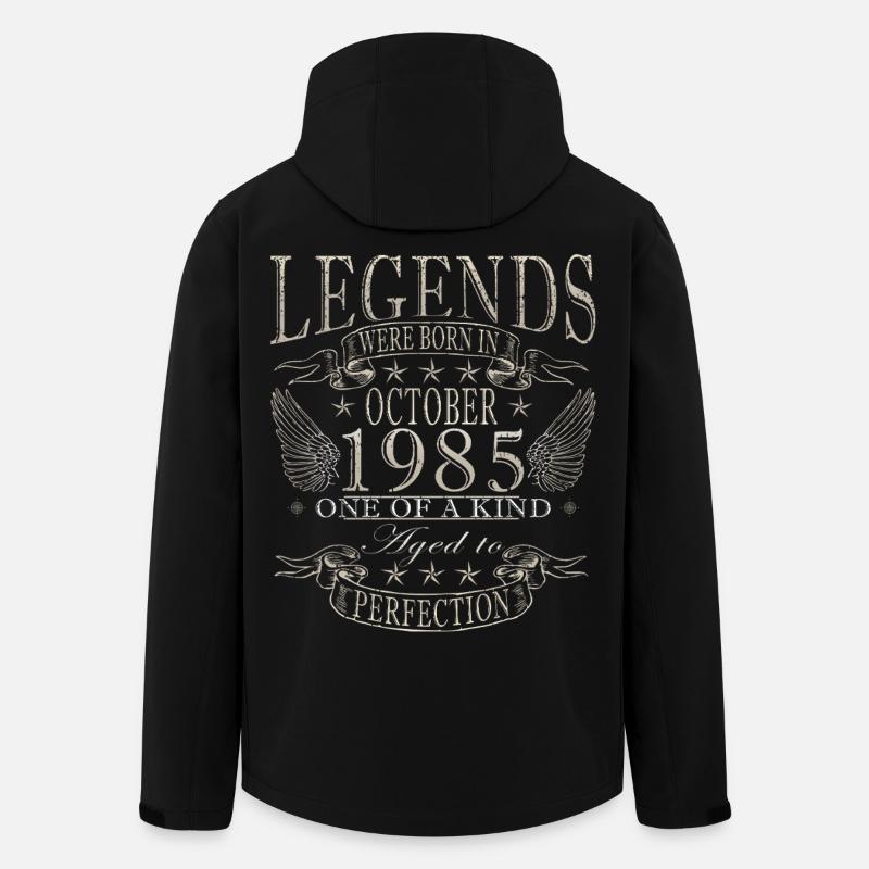 40th Birthday Legend October 1985 - Men’s Recycled Softshell Jacket by Stanley/Stella - black