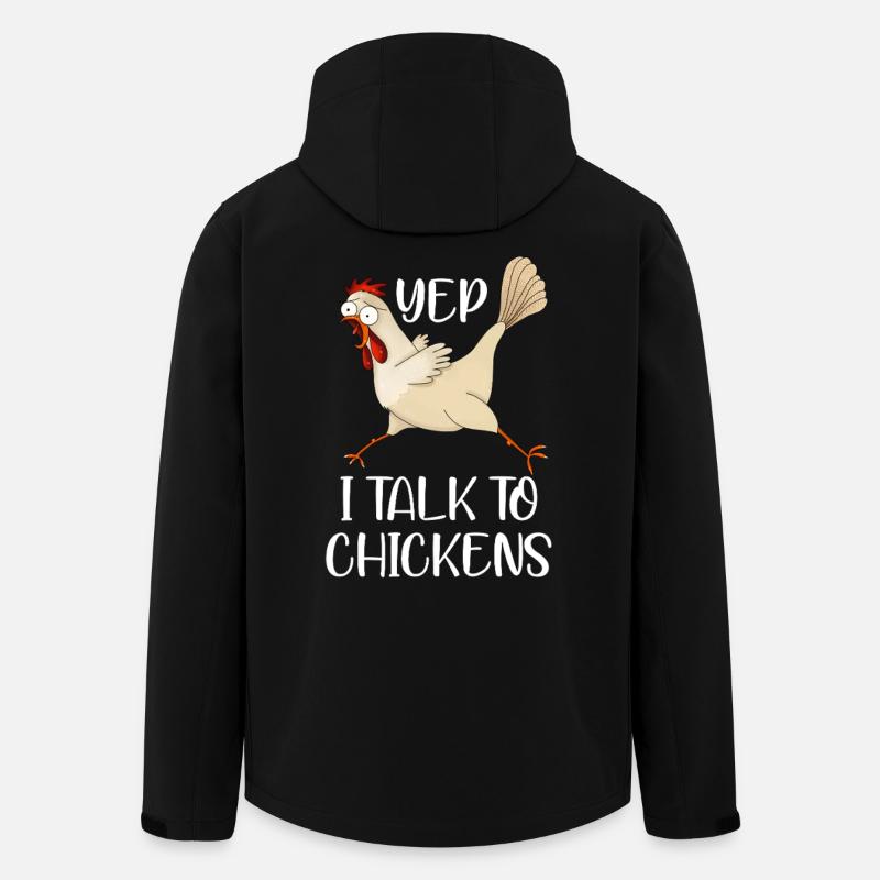 I Talk to Chicken - Men’s Recycled Softshell Jacket by Stanley/Stella - black