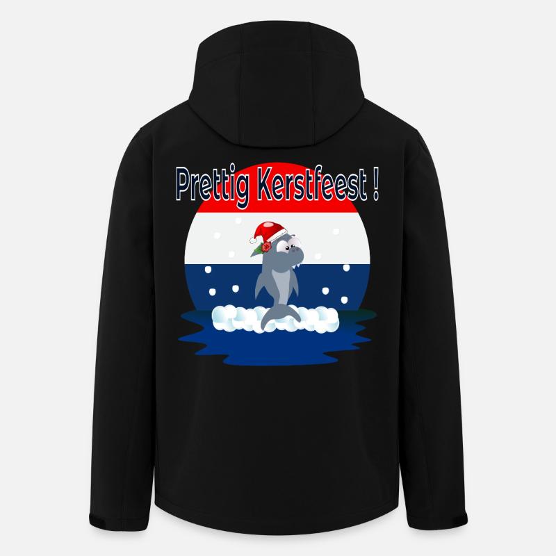 Joyeux Noël Requins - Veste softshell homme en polyester recyclé Stanley/Stella - noir